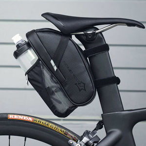 Rockbros C7-1 ūdensnecaurlaidīga velosipēda soma ar stiprinājumu pie sēdekļa, 1.5l - melna