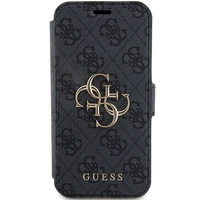 Guess 4G Metal Logo apvalks iPhone 15 Pro - pelēks