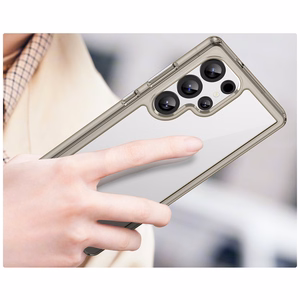 Viedtālruņa apvalks (m) ar Gel Frame Samsung Galaxy S25 Ultra - skaidrs melns (m)