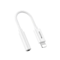 Yesido adapteris YAU44 Audio - Lightning uz 3,5 mm ligzdu - balta