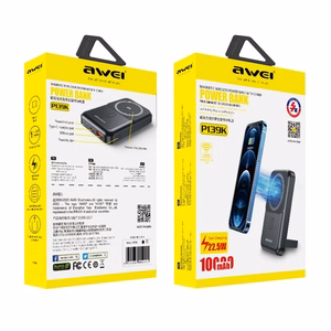 Внешний аккумулятор Awei P139K 22.5W MagSafe 10000mAh чёрный
