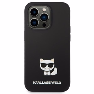 Karl Lagerfeld KLHCP14LSLCTBK Silicone Choupette Body vāciņš ierīcei iPhone 14 Pro 6.1", melns