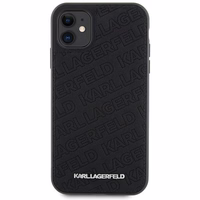 Karl Lagerfeld Quilted K Pattern viedtālruņa apvalks iPhone 11 / Xr - melns