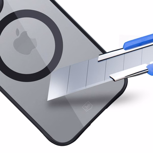 3mk Satīna bruņu Magnētiskais apvalks ar MagSafe iPhone 16 Pro Max - caurspīdīgs ar melnu rāmi