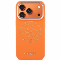 Guess Perforated 4G MagSafe maciņš for iPhone 17 Pro - oranžs