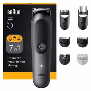 Braun 7-in-1 apkopes komplekts All-in-One, Series 5 AIO5520, bezvadu, garuma soļu skaits 14, melns