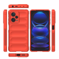 Viedtālruņa apvalks Magic Shield Xiaomi Redmi Note 12 Pro+ elastīgs aizsargs - sarkans