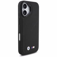 BMW M Quilted Logo MagSafe viedtālruņa apvalks iPhone 17 - melns