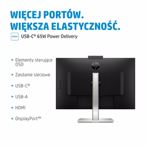 HP E-Series E27m G4 QHD USB-C konferences monitors