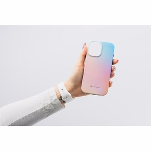 Чехол для iPhone 15 PRO Forcell F-Protect Mirage совместим с MagSafe Military Drop-Test розово-голубой