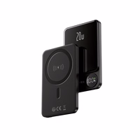 Forever bezvadu barošanas banka MATB-200 20W PD 5000 mAh magnētiska melna