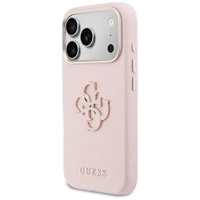 Guess HC PU FW RESIN LOGO PINK korpuss priekš iPhone 17 Pro Max 6,9"