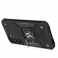 Wozinsky Ring Armor viedtālruņa apvalks Samsung Galaxy S23+ bruņu apvalks ar magnētisku turētāju un gredzenu melns