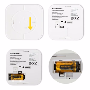 Qoltec 52577 Bezvadu oglekļa monoksīda (CO) sensors ar bateriju | sensora kalpošanas laiks 10 gadi | trauksme 85dB | LED