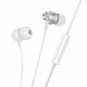 HOCO vadu austiņas Jack 3,5 mm ar mikrofonu M110 sudrabainas