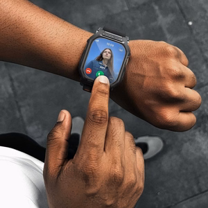 Spigen Lite Fit Pro siksniņa un rūdīta stikla ekrāna aizsargs Apple Watch Ultra 49 mm, melni