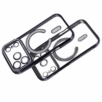 Bling Magsafe melns viedtālruņa apvalks iPhone 17 Pro