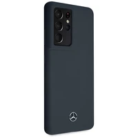 Mercedes Silikona Line apvalks Samsung Galaxy S21 Ultra zils