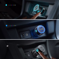 Auto lādētājs Joyroom "JR-CCN02" Melns 70W (2xUSB-C) ar LED Light