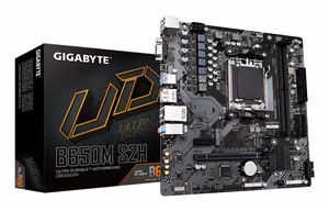 Gigabyte B650M S2H motherboard AMD Ryzen 9000, 5+2+2 phases VRM, up to 6400MHz DDR5 OC, 1xPCIe 4.0 M.2, GbE LAN, USB 3.2 Gen 1