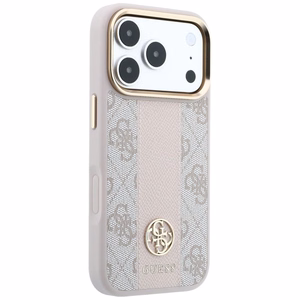 Maciņš IPHONE 18 Pro Max/17 Pro max saderīgs ar MagSafe (Stripe Round and Classic Logos 4G) (krāsa: rozā)