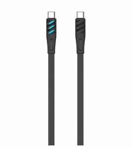 Havit CB6254 - USB Type C uz USB Type C uzlādes kabelis, 1 m (melns)