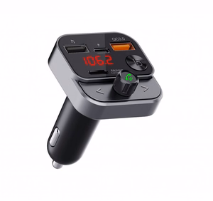 ART FM transmiters bluetooth 5.0 + USB A QC3.0 + Typ C (kopā 30W) FM-84B melns