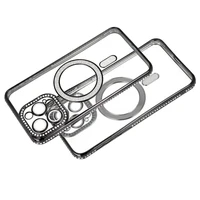 Bling Magnētiskais viedtālruņa apvalks Iphone 16 Pro melns