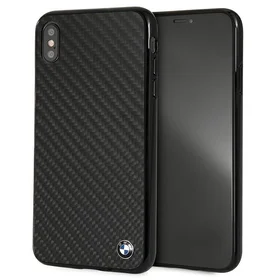 BMW Siganture Carbon viedtālruņa apvalks iPhone Xs Max - melns