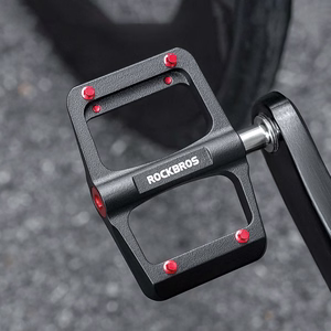 Rockbros BP2603 platformas velosipēda pedāļi ar titāna asi un magnija sakausējuma gultņiem – melni