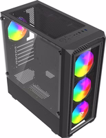 Savio Noctis Glass RGB Cube Black