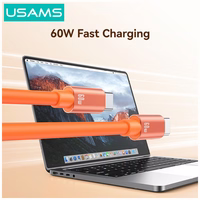 Kabelis USAMS U97 60W USB-C uz USB-C handstrap 30cm tarnish