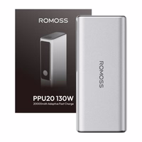 Romoss PPU20 20000mAh 130W portatīvais lādētājs (sudraba)