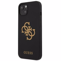 Guess GUHCP13SLS4GGBK iPhone 13 mini 5.4" melns/melns cietais apvalks Silikona 4G Logotipa