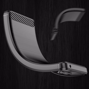 Carbon Case гибкий чехол для Motorola Moto G Stylus 2022 чёрный