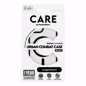 CARE by PanzerGlass Urban Combat Magnētiskais viedtālruņa apvalks iPhone 15 - melns