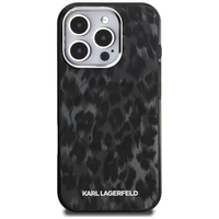 Karl Lagerfeld IML Leopard Pattern MagSafe macins iPhone 16 Pro - melns