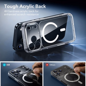 ESR Classic Hybrid MagSafe + rūdītā stikla komplekts iPhone 17 Pro - caurspīdīgs