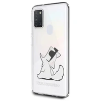 Karl Lagerfeld Choupette Fun apvalks Samsung Galaxy M21 - Caurspīdīgs