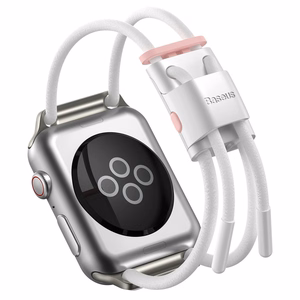 Baseus regulējama sporta siksna Apple Watch 3/4/5/6/SE 38/40mm (LBAPWA4-A24) balta-rožā