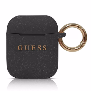 Guess silikona macins AirPods 1/2 - melns