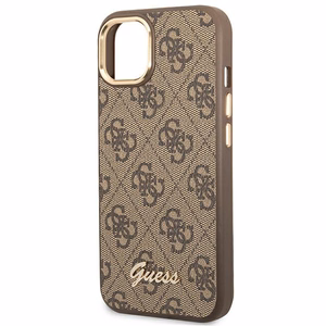 Guess GUHCP14MHG4SHW iPhone 14 Plus 6.7 "brūns/brūns cietais apvalks 4G Vintage Gold Logo