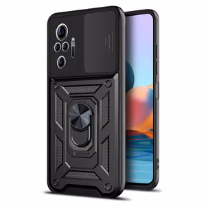 Defender Slide viedtālruņa apvalks Xiaomi Redmi Note 10 Pro / 10 Pro Max melns