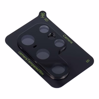 5D pilnas līmes kameras aizsargstikls - Samsung Galaxy S23 Ultra melns