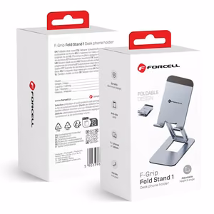 Galda turētājs telefonam / planšetdatoram salokāms Forcell F-Grip Fold statīvs 1 pelēks