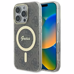 Guess IML 4G MagSafe case for iPhone 16 Pro - brown