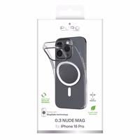 Puro 03 Mag Magnētiskais silikona viedtālruņa apvalks iPhone 16 Pro - caurspīdīgs