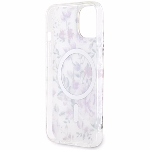 Guess GUHMP14MHCFWST iPhone 14 Plus 6.7" caurspīdīgs cietais apvalks Zieds Magnētiskais