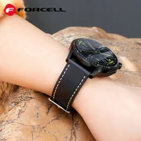 FORCELL F-DESIGN FS21 ekoloģiskās ādas siksniņa SAMSUNG pulkstenim 22 mm melna