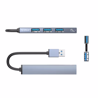 Orico AH-A13 USB-A Hub dokstacija 1x USB-A 3.0 + 3x USB-A 2.0 - pelēka